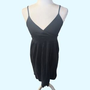 Old Navy Black Knit Mini Dress w/ Spaghetti Straps Size Small 100% Cotton